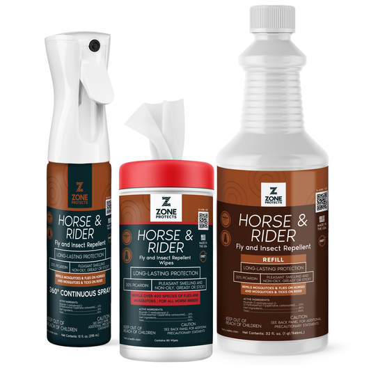 Three Zone Products Horse & Rider fly and insect repellent products 