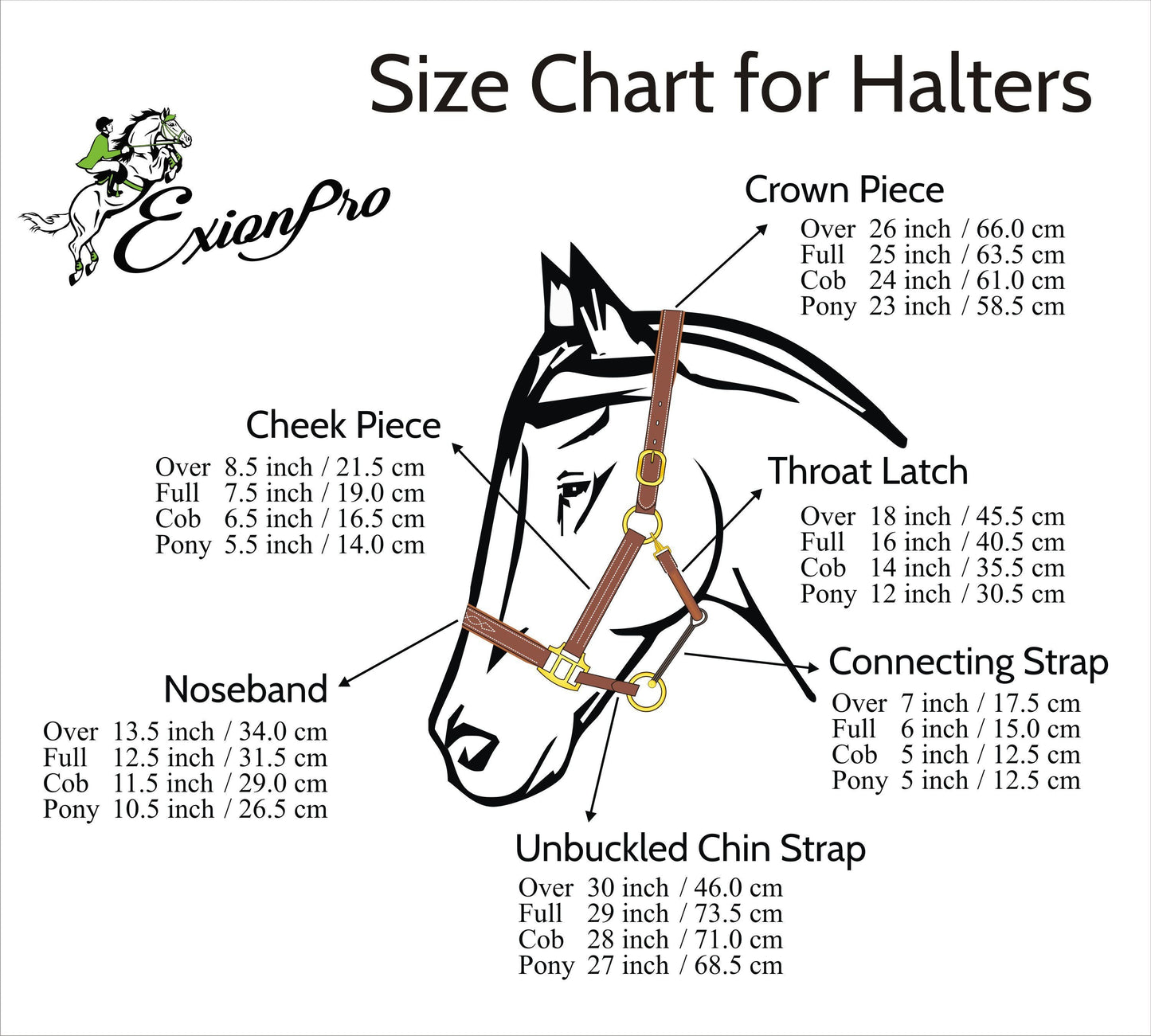 ExionPro Clincher Halter - Brass Nickel Hardware