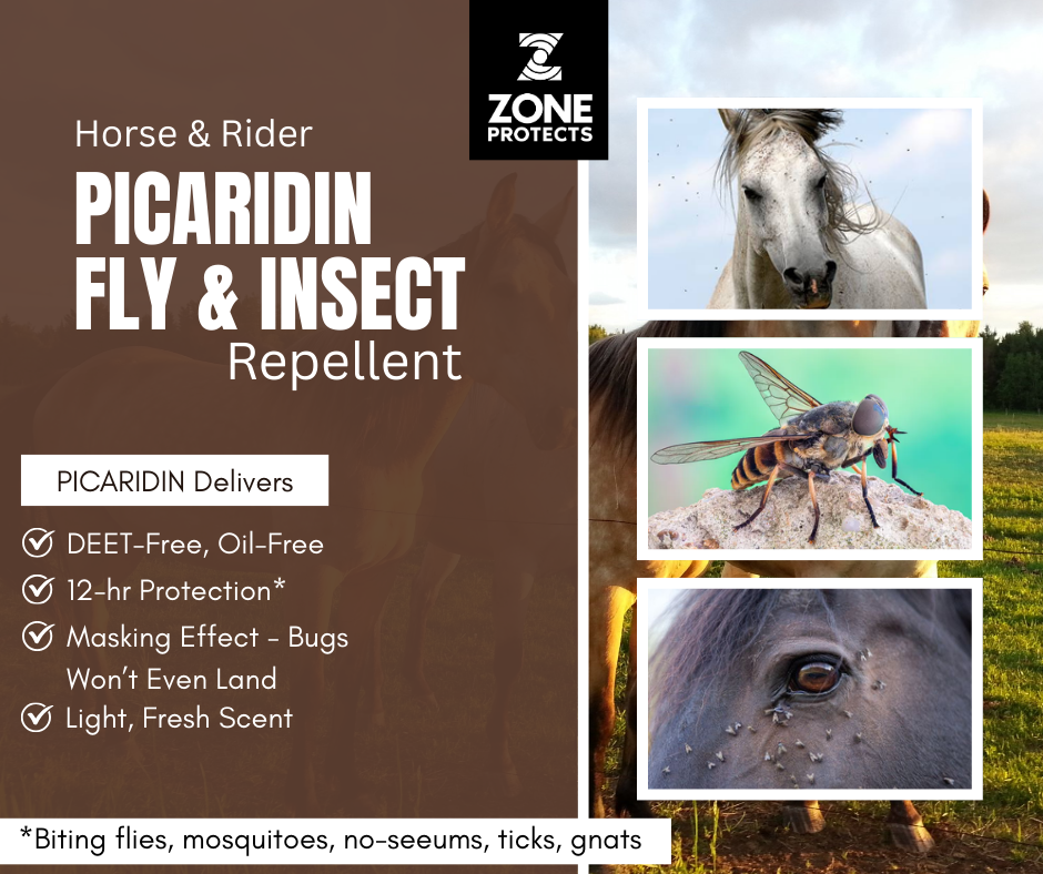 Zone Protects Horse & Rider Fly & Insect Repellent Continuous Spray