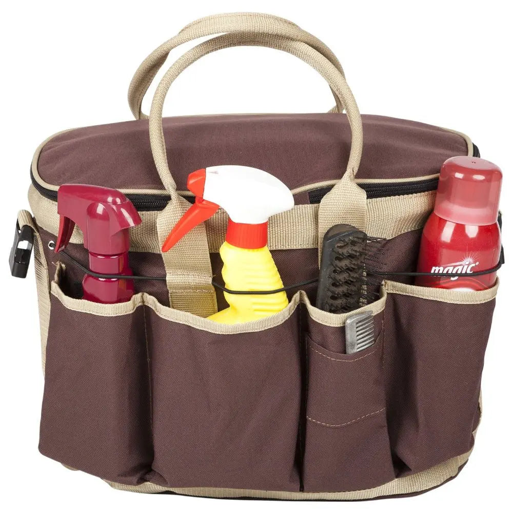 brown grooming bag