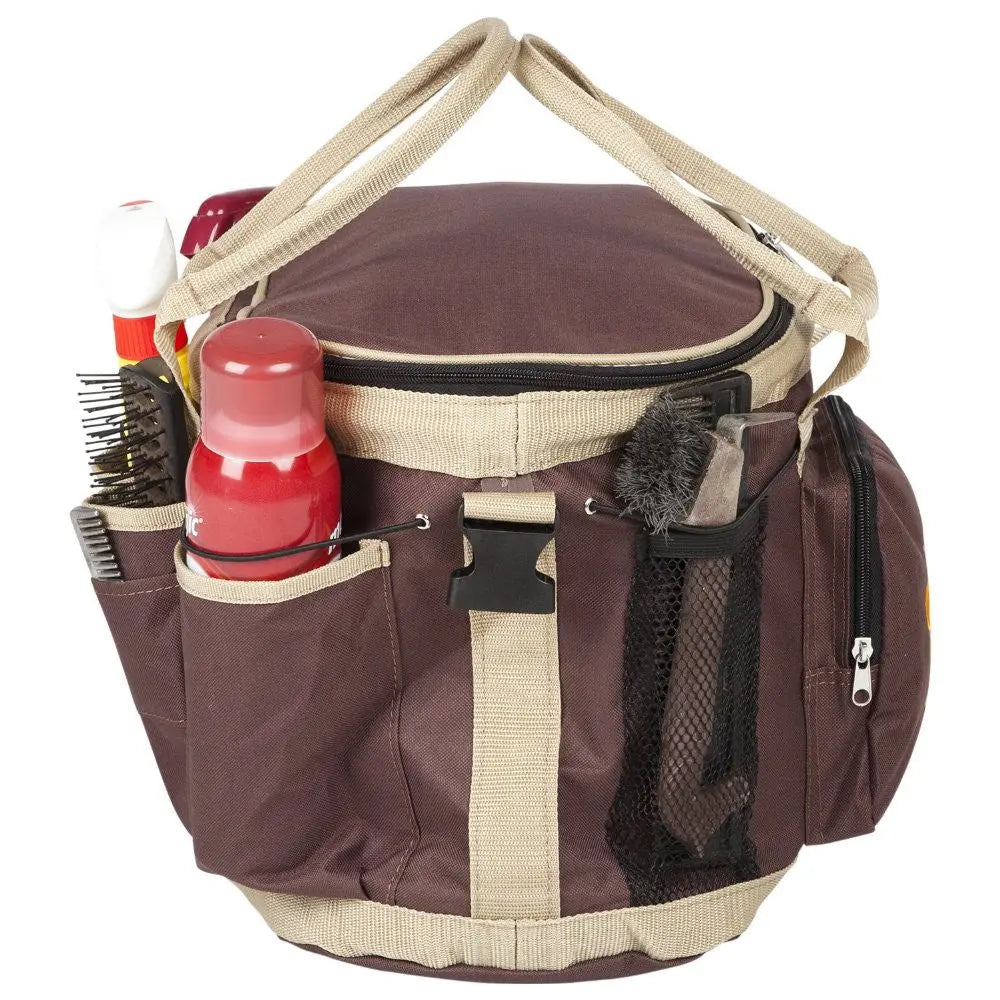 brown grooming bag