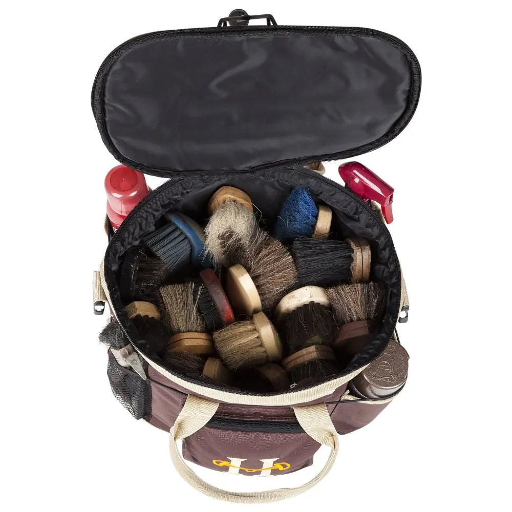 brown grooming bag