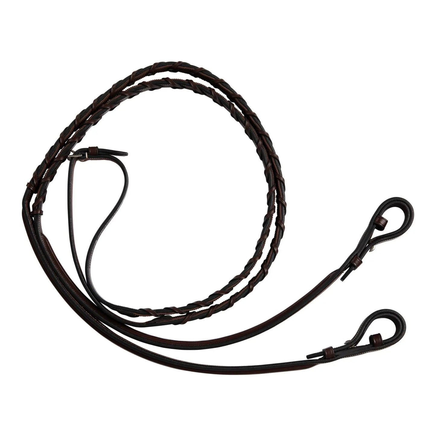 brown leather reins