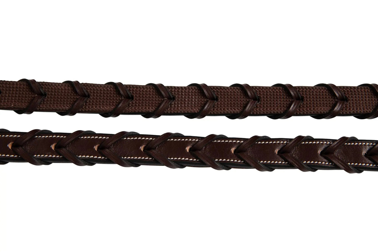 brown leather reins
