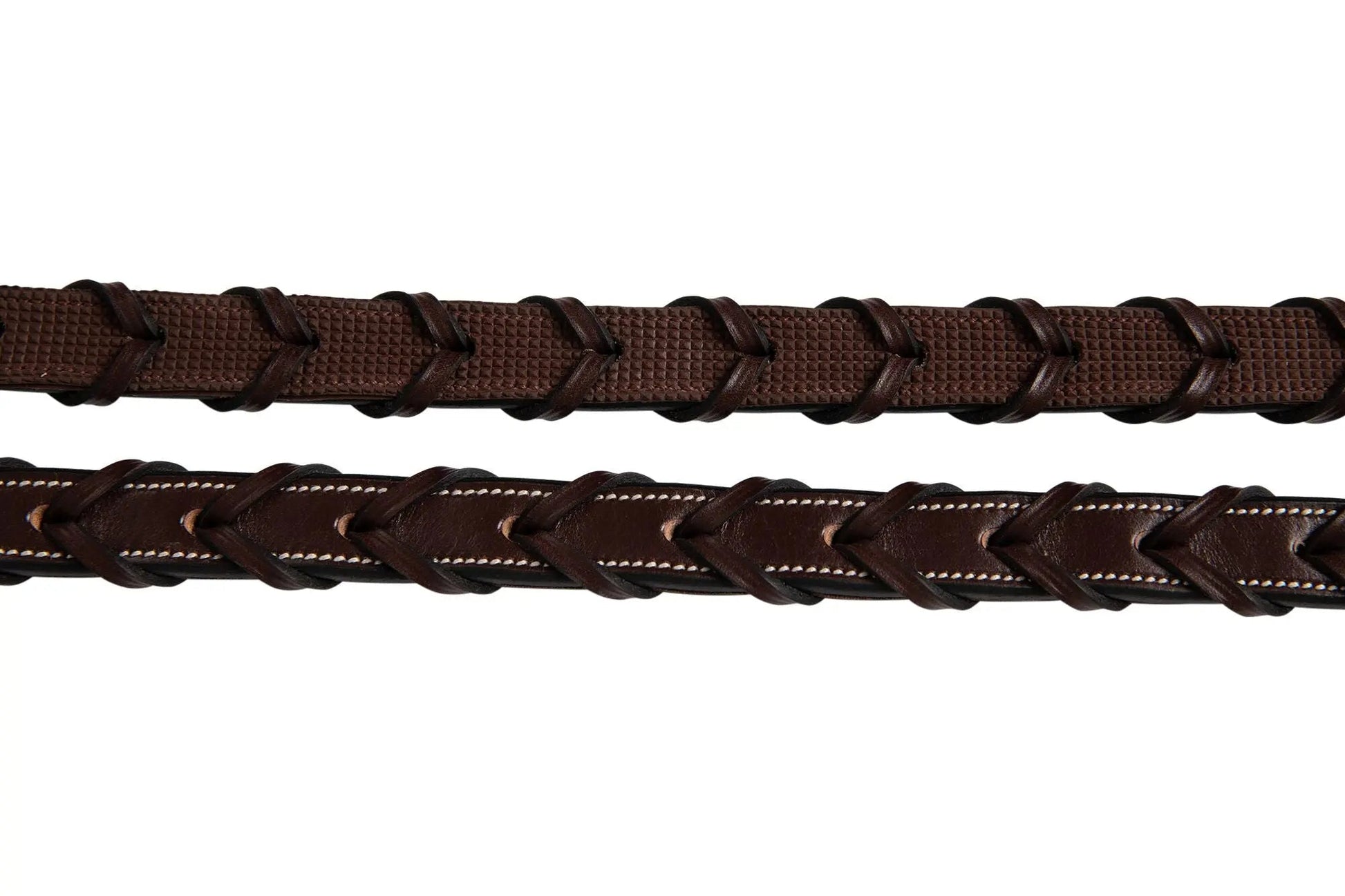 brown leather reins