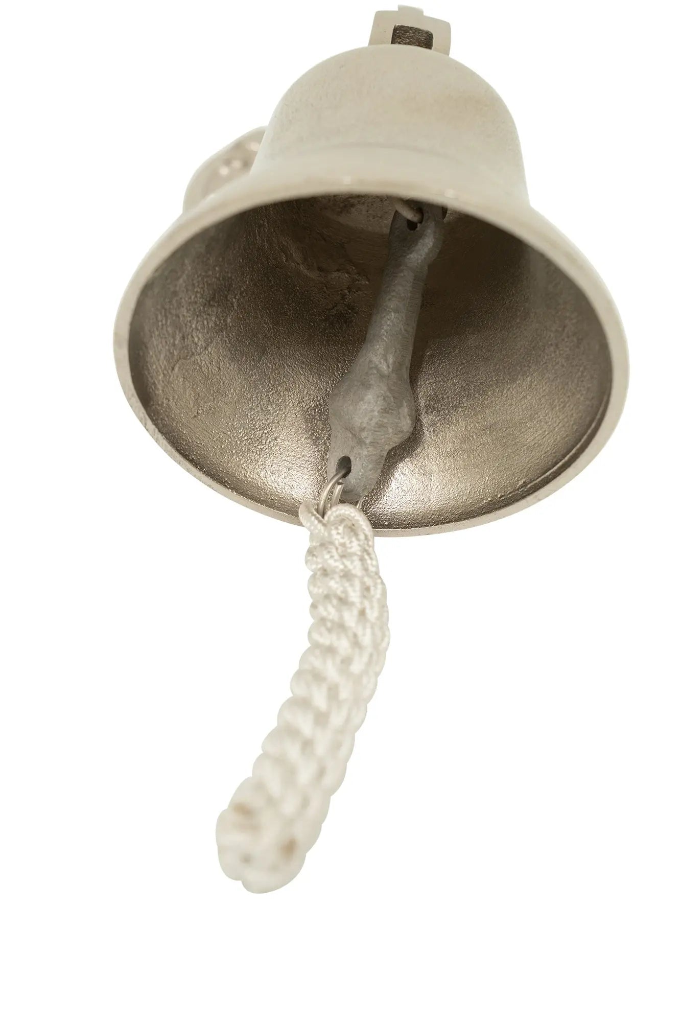 Decorative bell with horseshoe on a white background