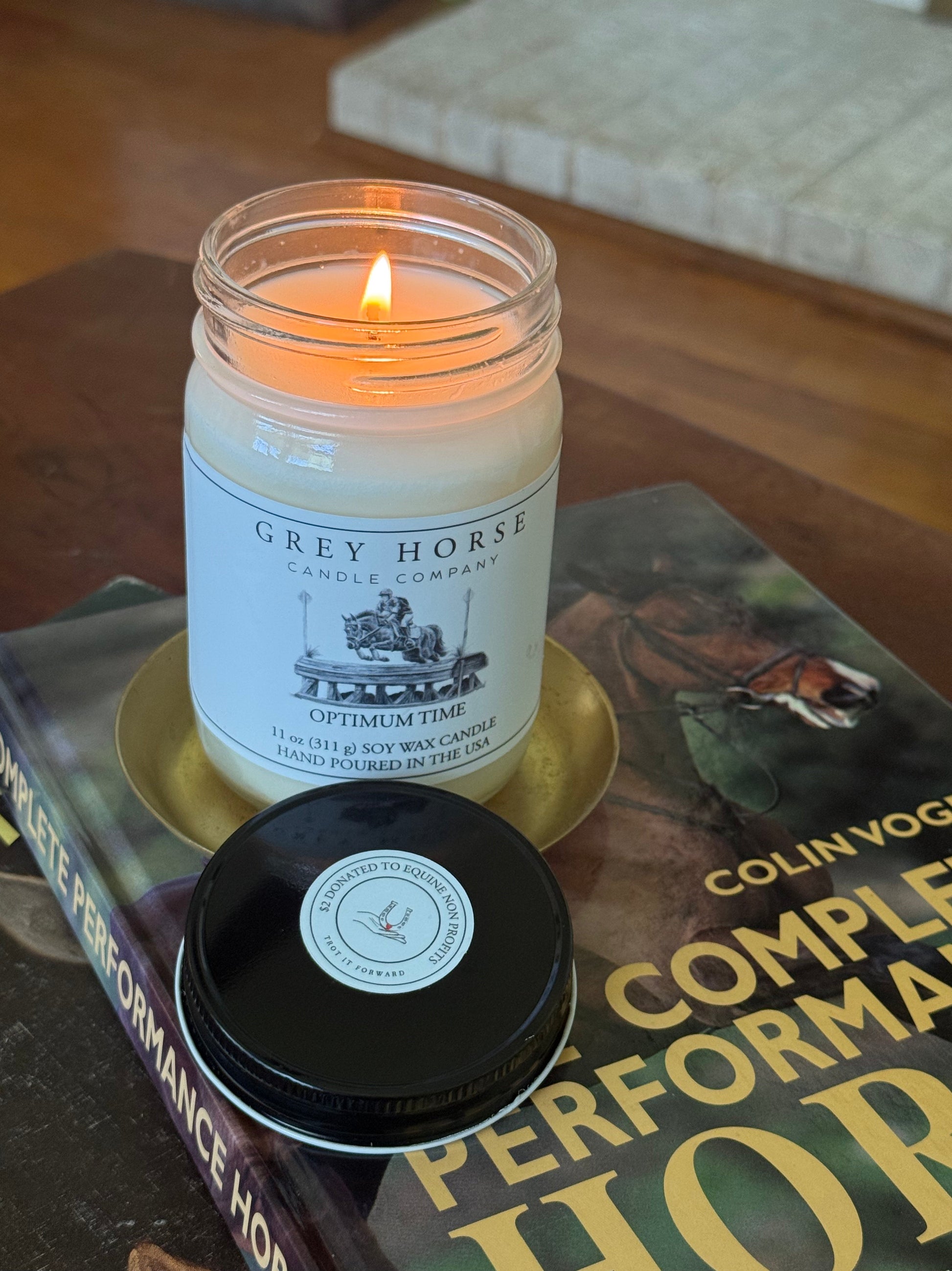 Grey horse candle co optimum time scent