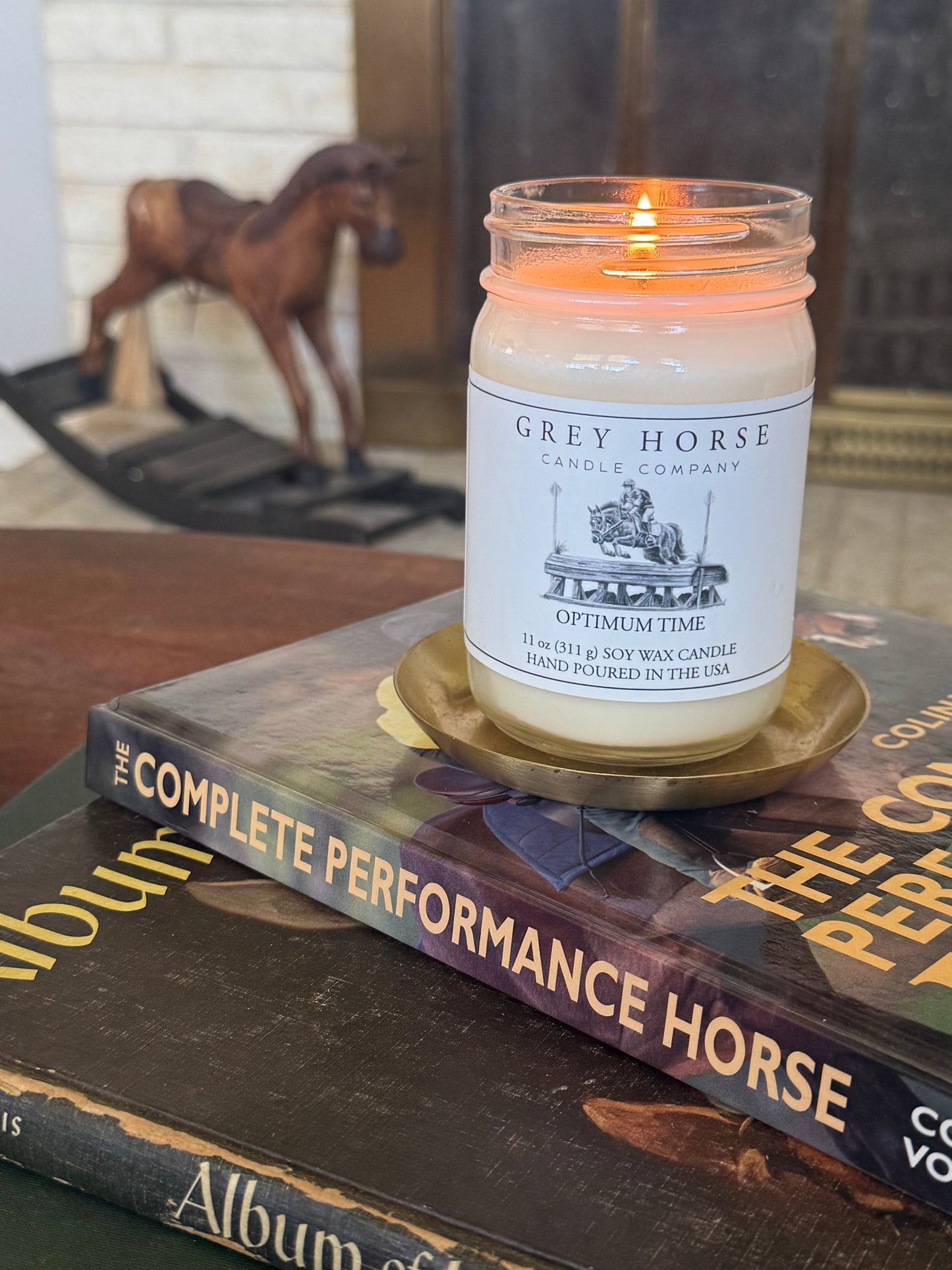 Grey horse candle co optimum time scent