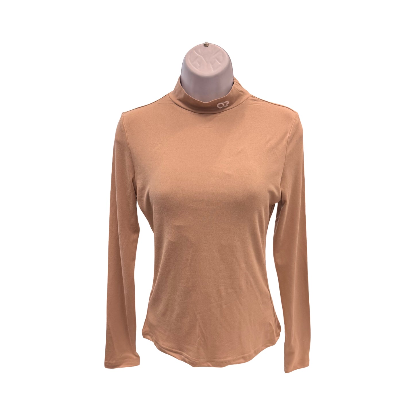mocha long sleeve mock turtleneck base layer