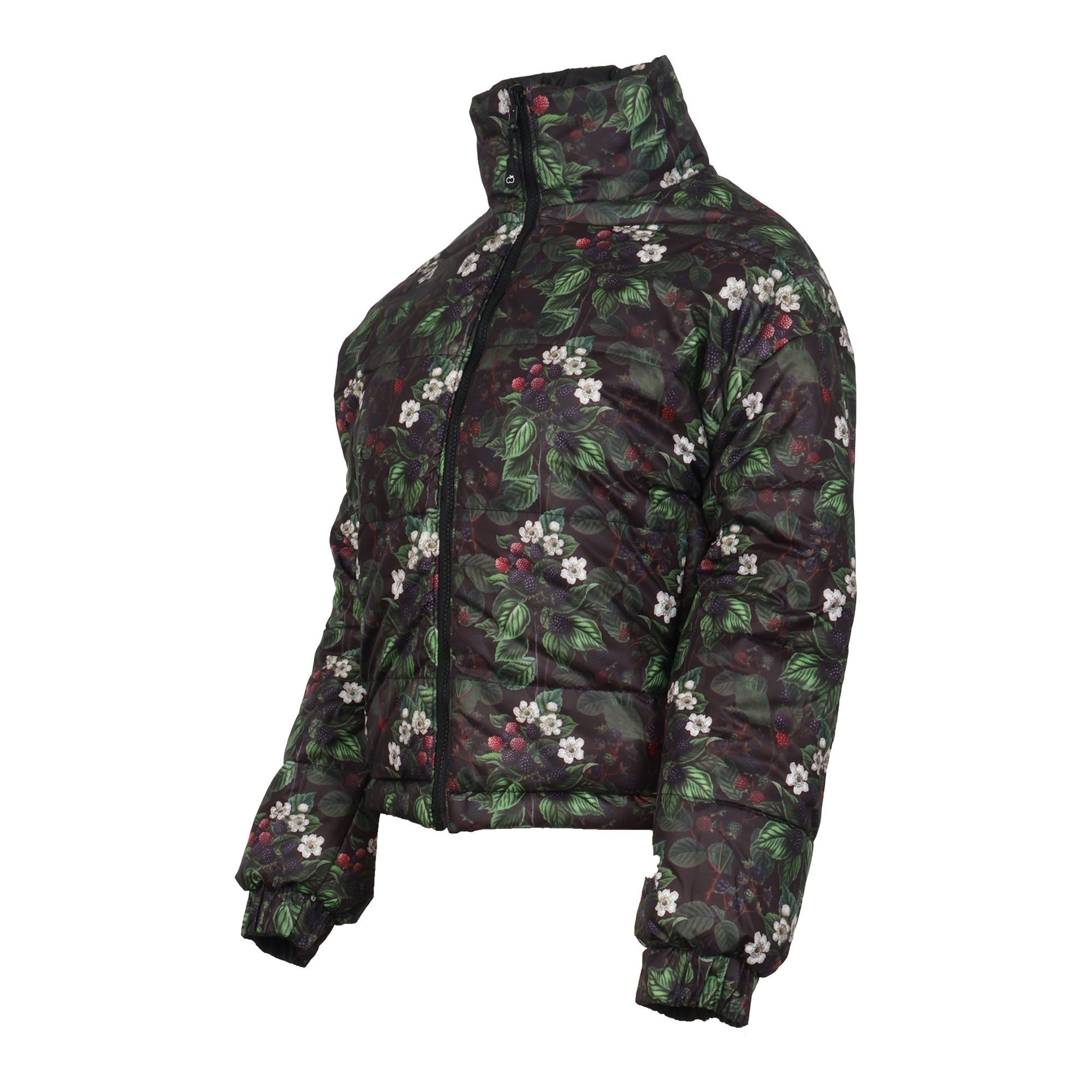 Floral patterned jacket on a white background