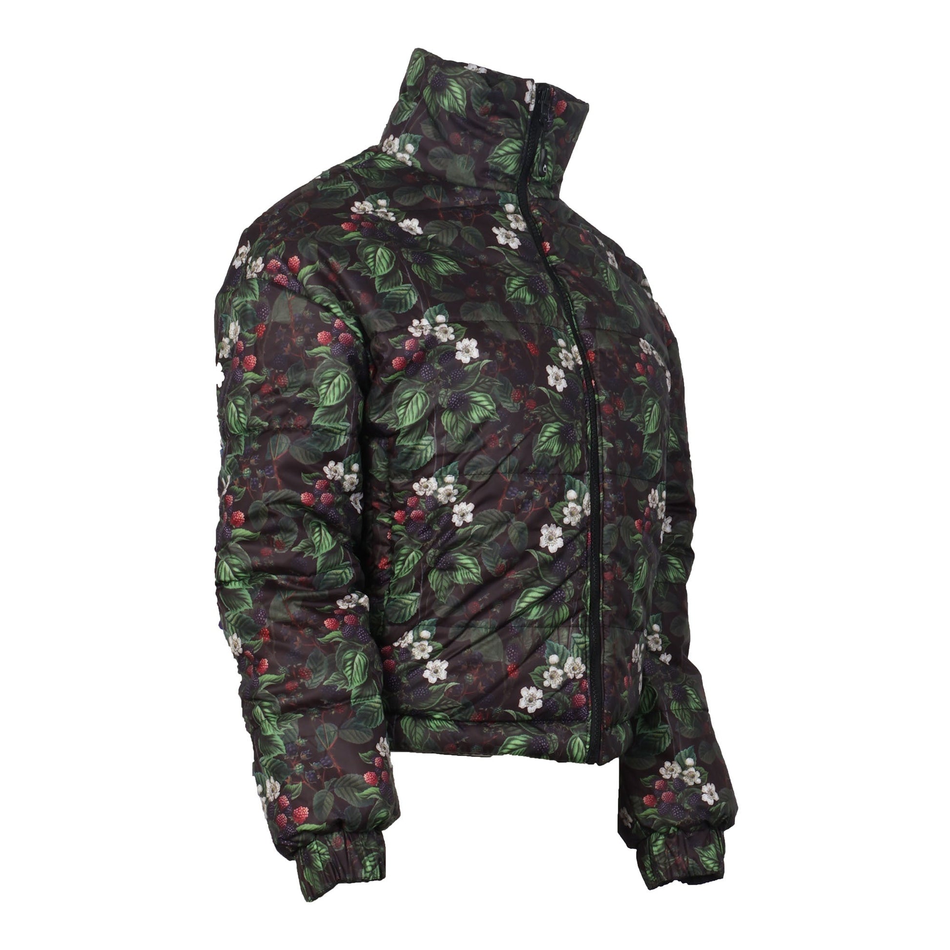 Floral patterned jacket on a white background