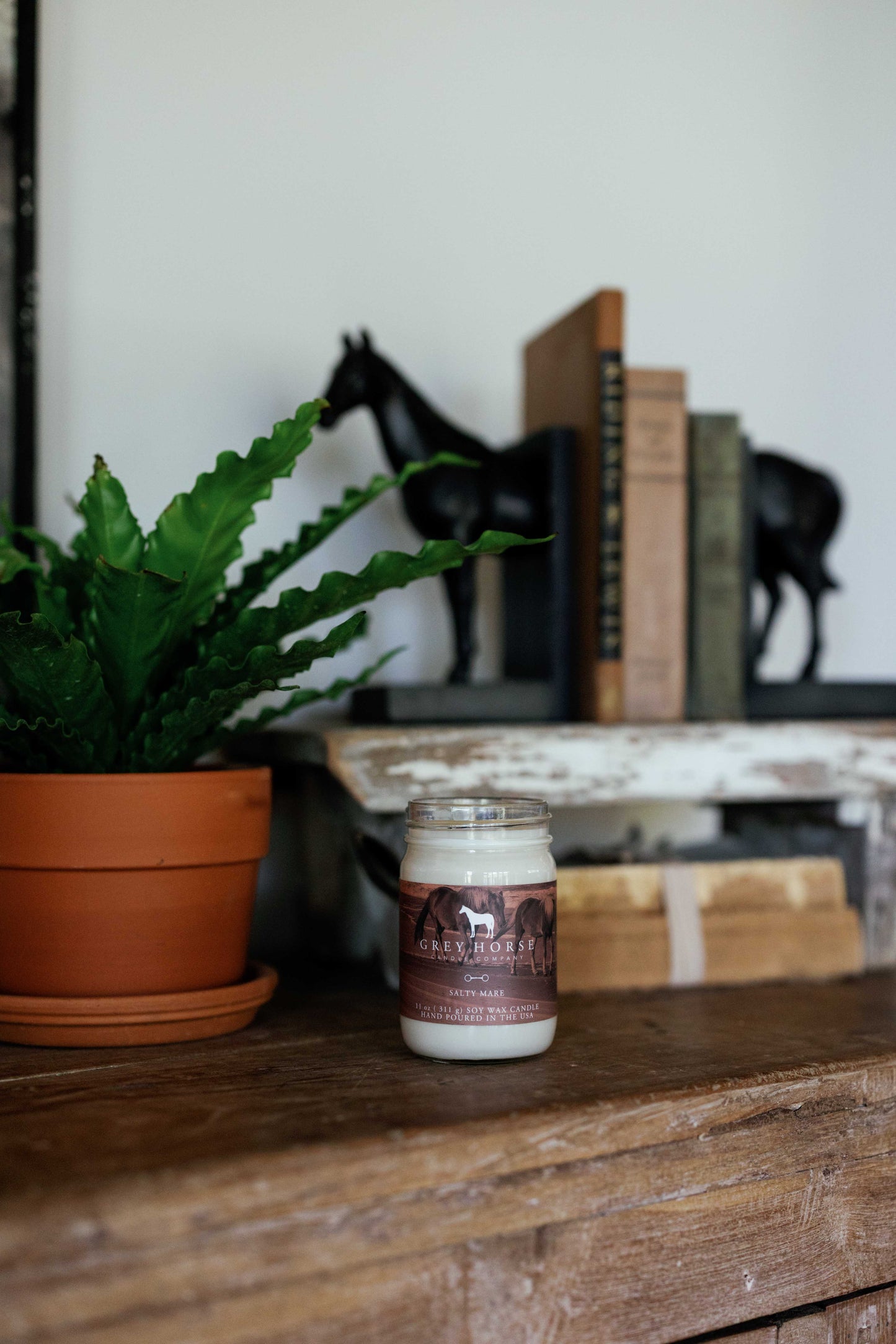 grey horse candle company salty mare scent