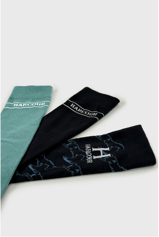 Harcour USA Beeges 3 pack Socks Navy, Peacock, Navy Jump,