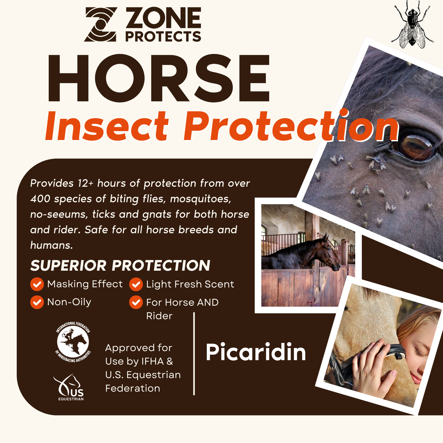 Horse & Rider Fly & Insect Repellent Spray, Gallon w/ Trigger Sprayer