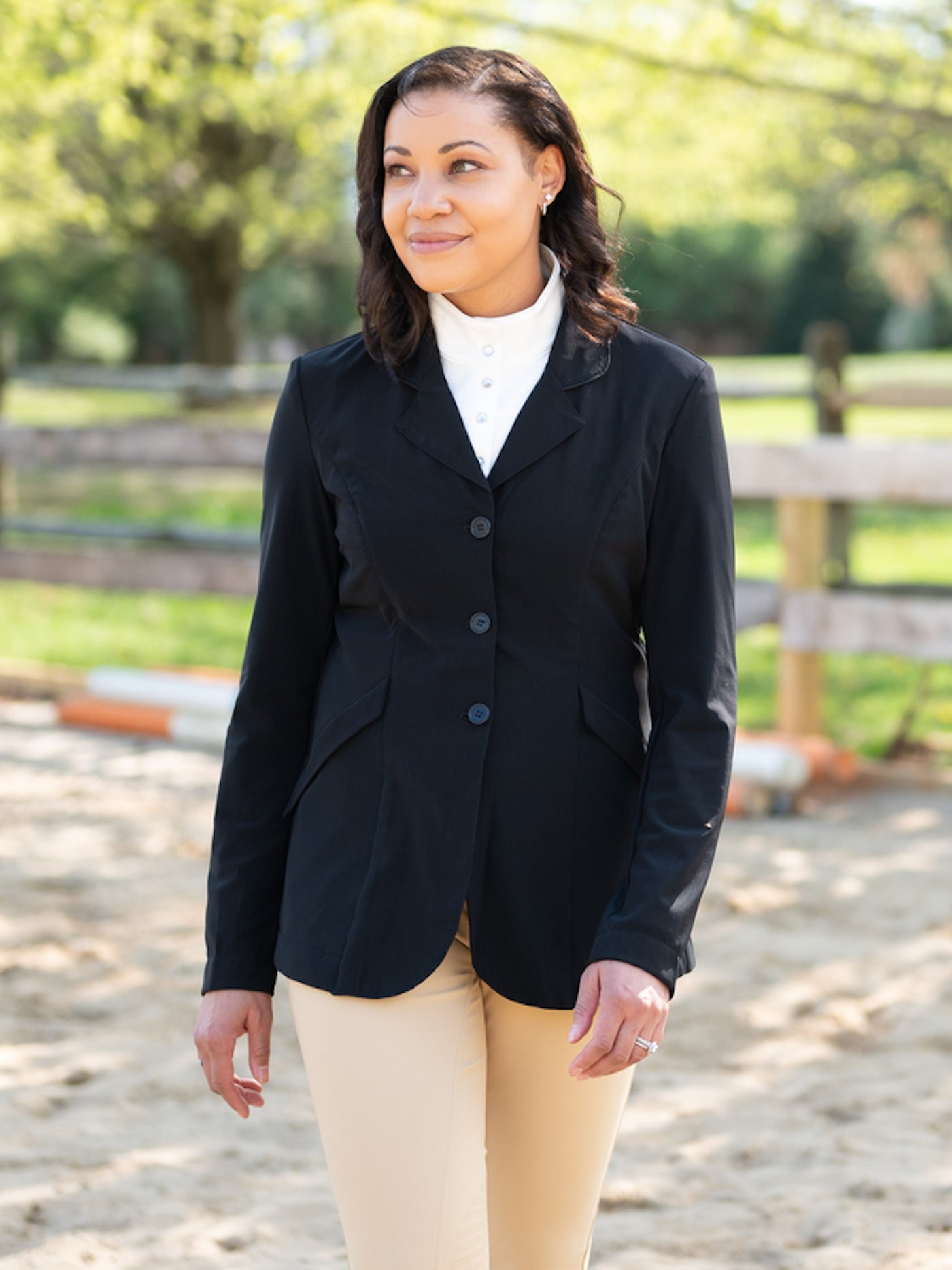 Black mesh hunt show jacket
