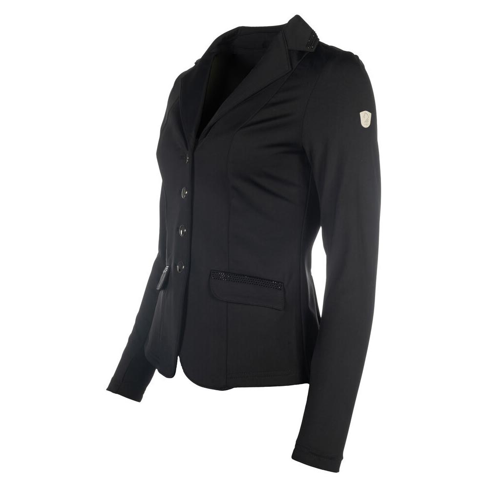 black riding show coat