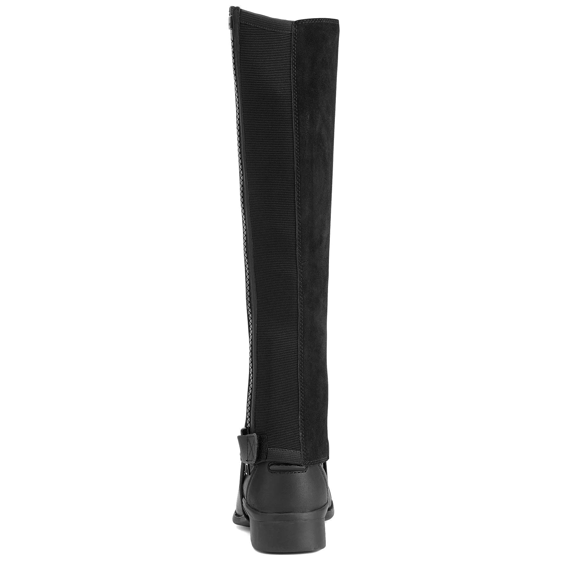 black half chap with zipper
