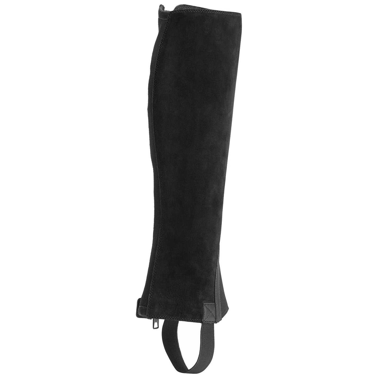 black half chap with zipper
