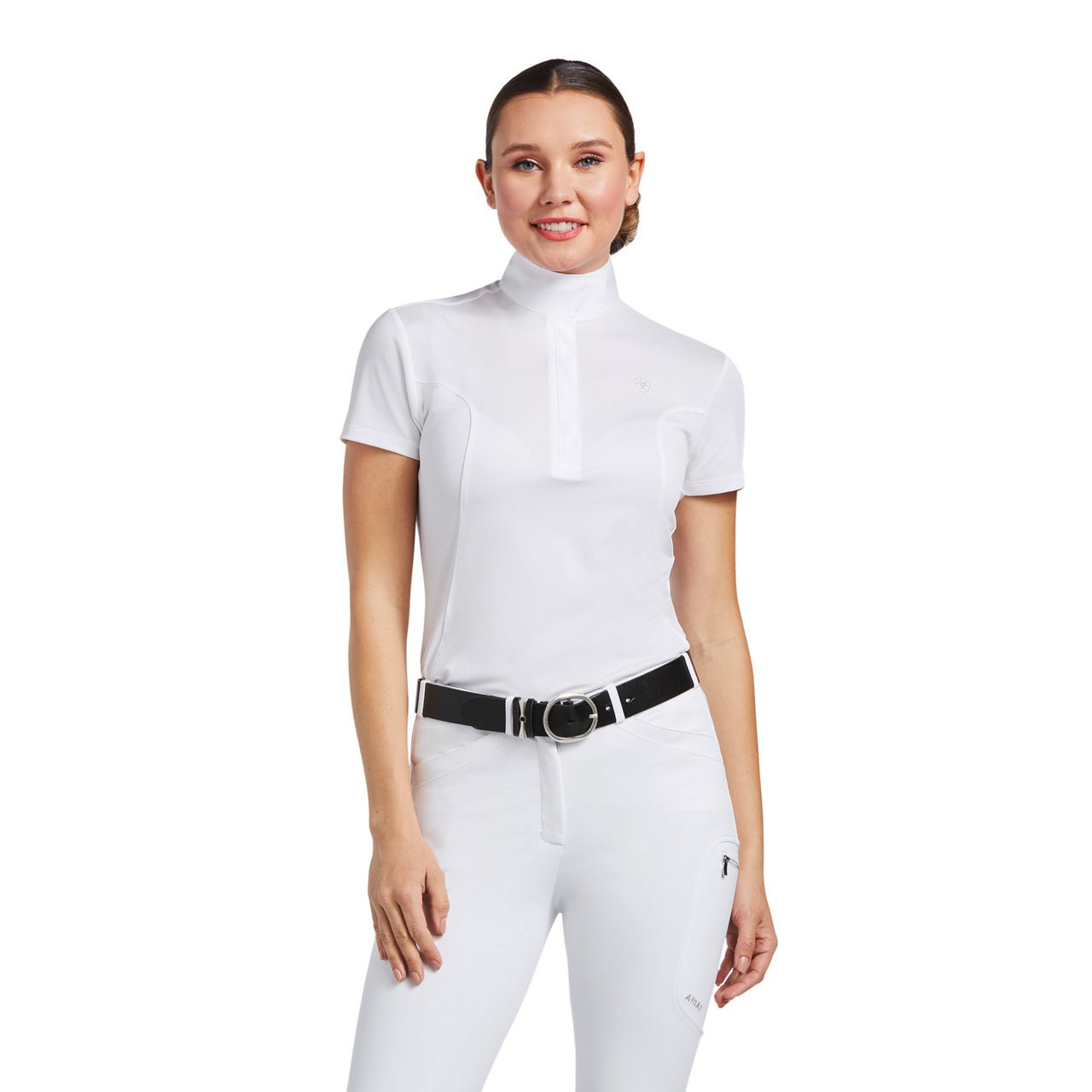 white short sleeve show shirt