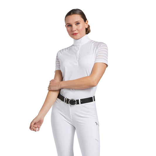 white short sleeve show shirt