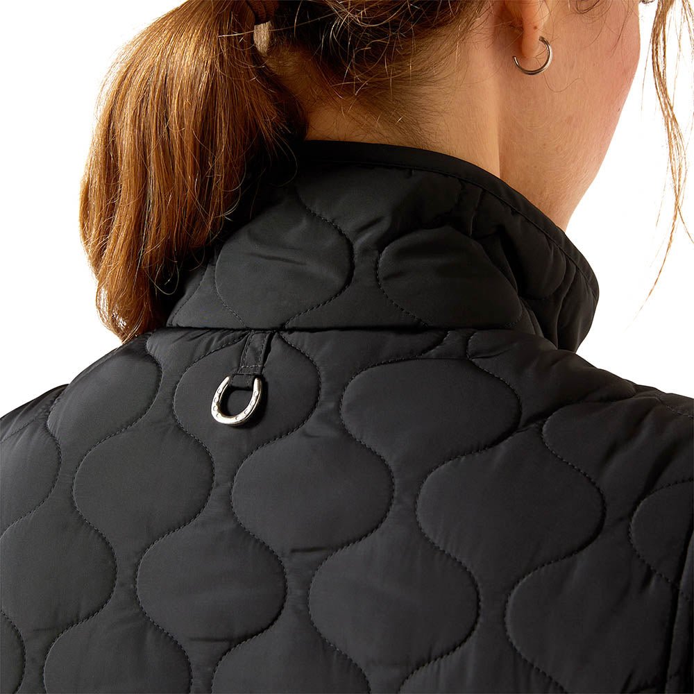 black quilted vest