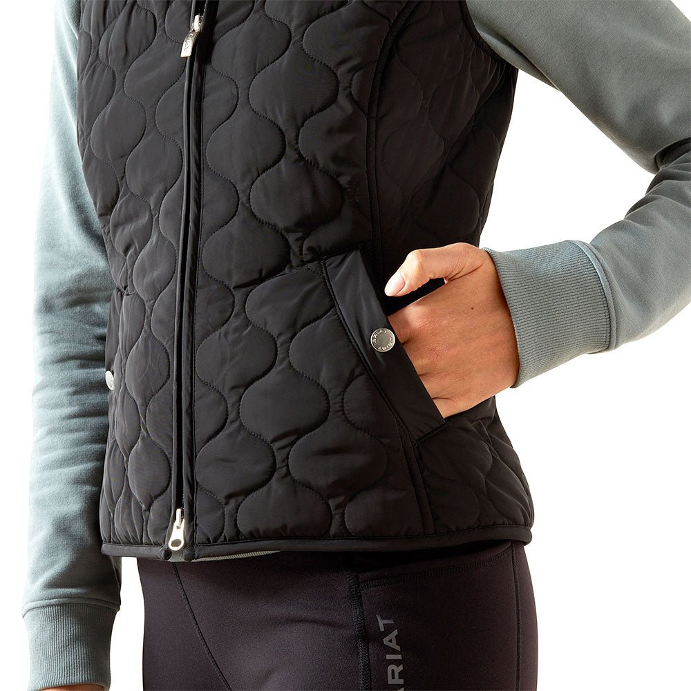 black quilted vest