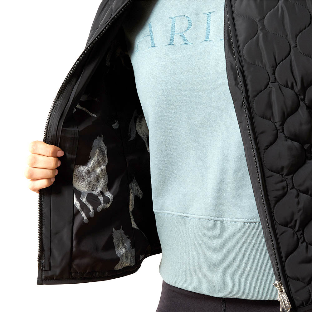 black quilted vest
