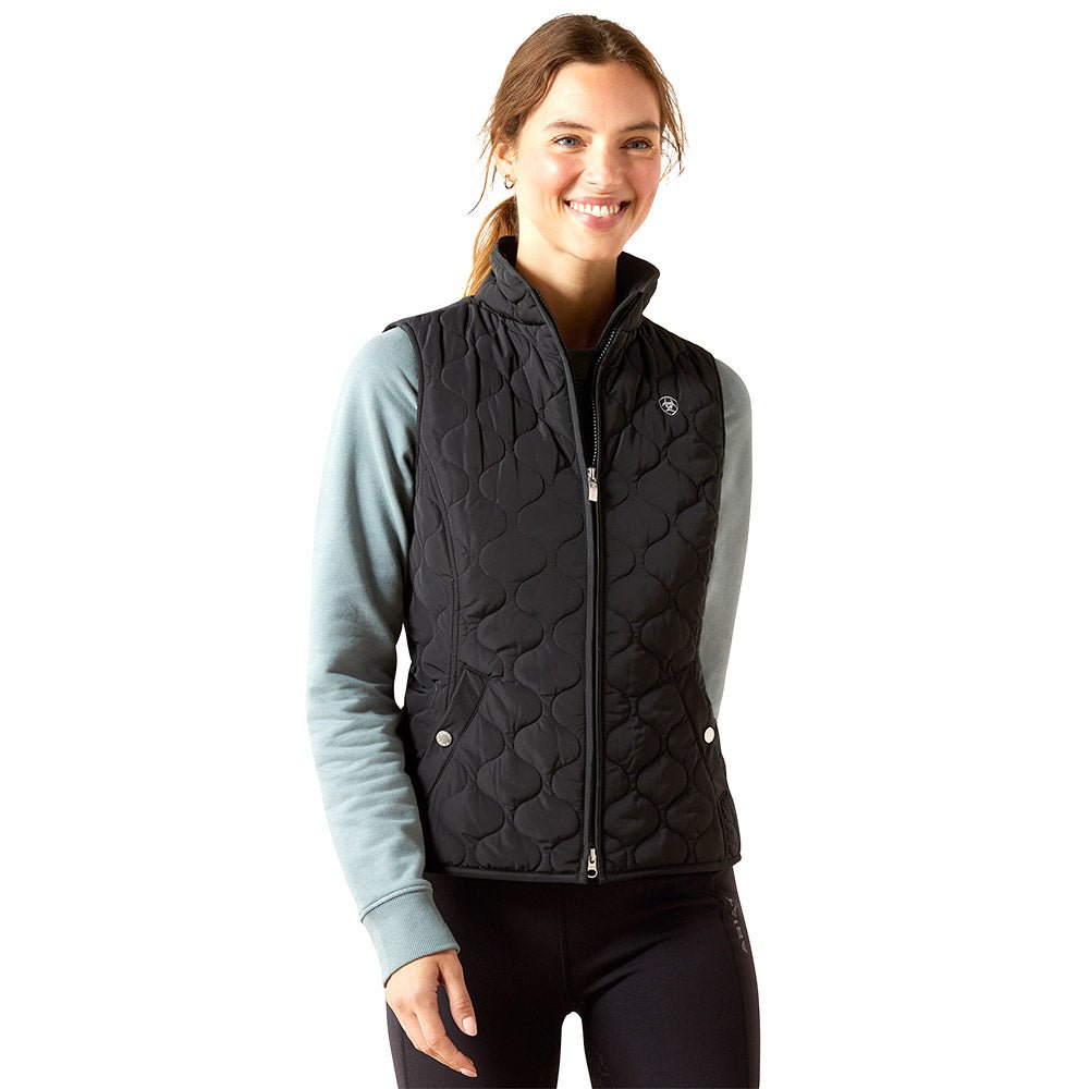 black quilted vest
