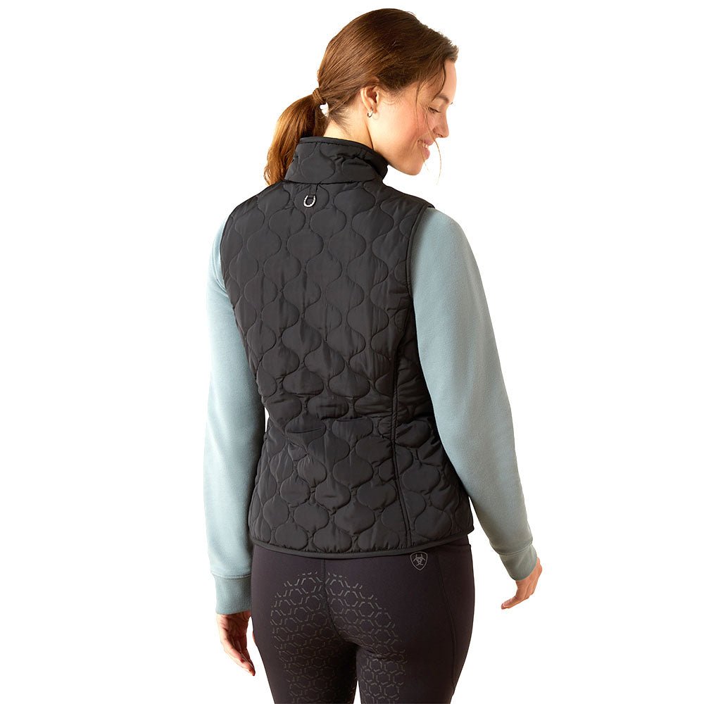 black quilted vest