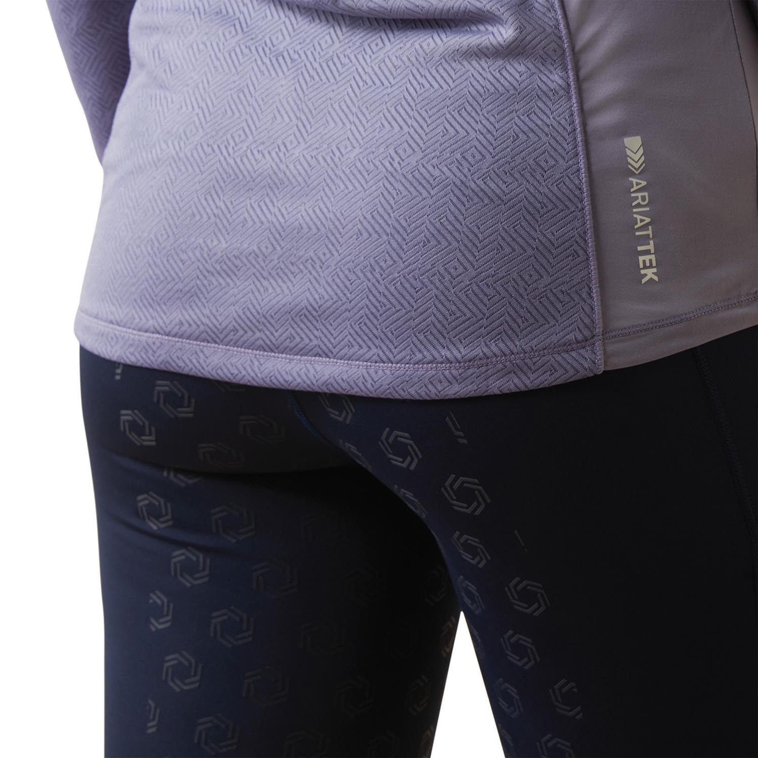light purple quarter zip base layer
