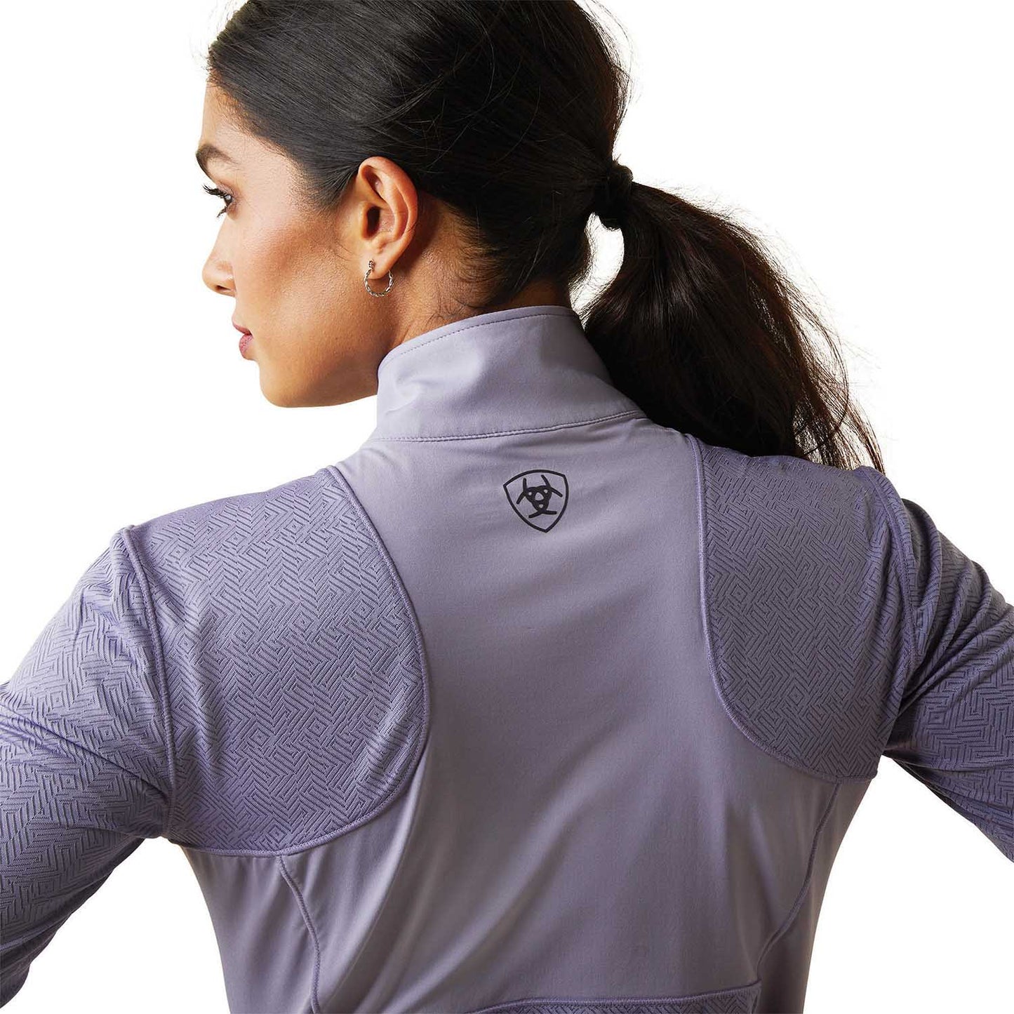 light purple quarter zip base layer