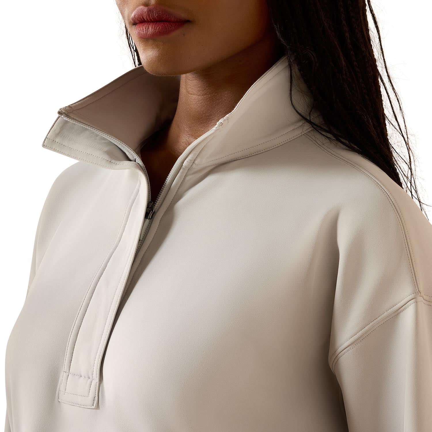 grey fleece quarter zip 