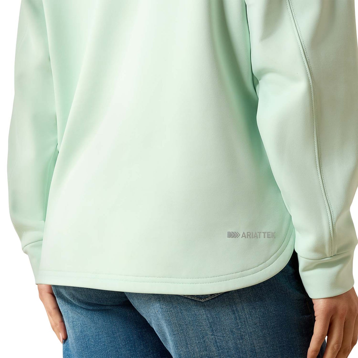 light green quarter zip pullover
