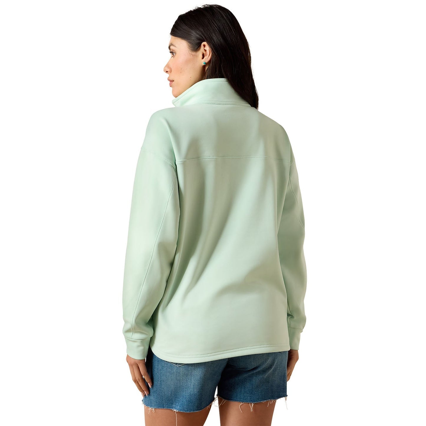 light green quarter zip pullover