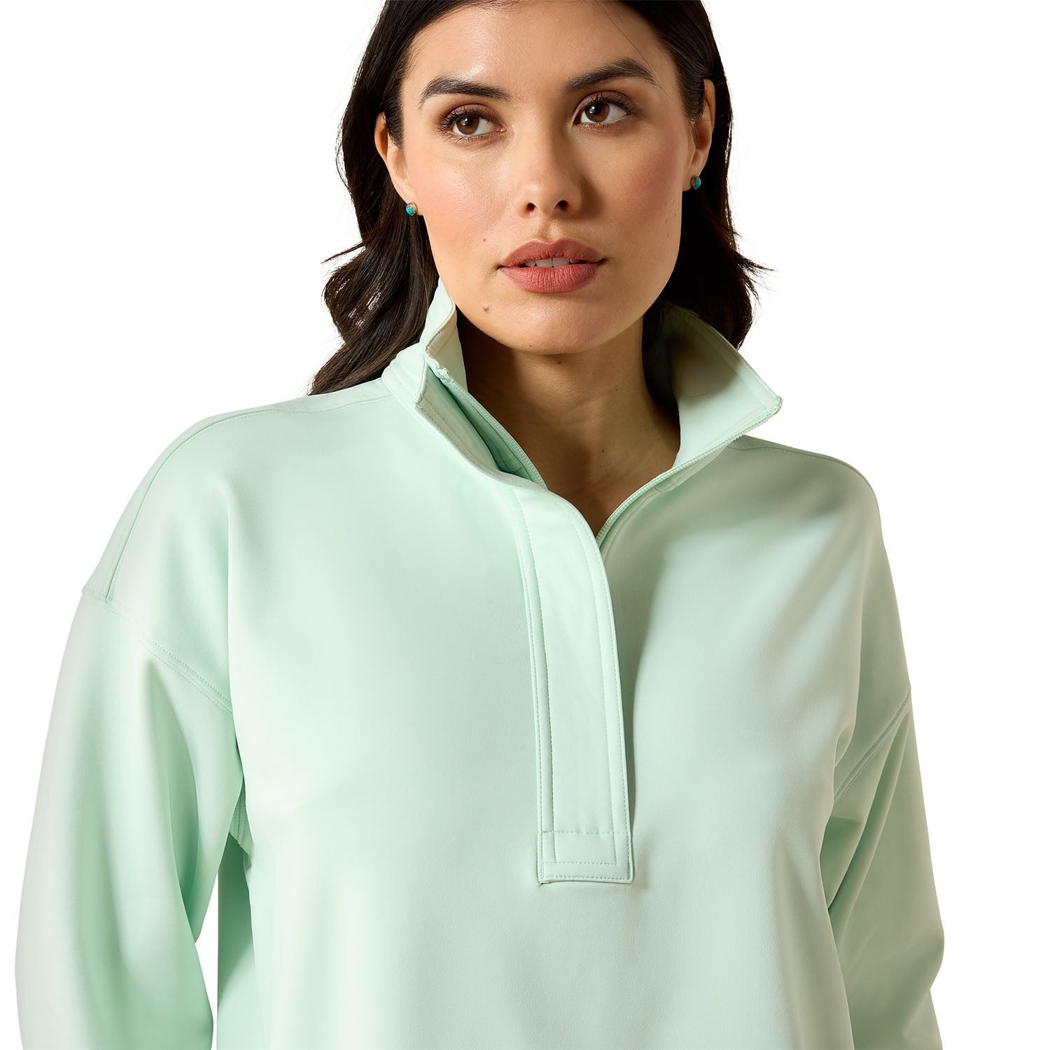 light green quarter zip pullover