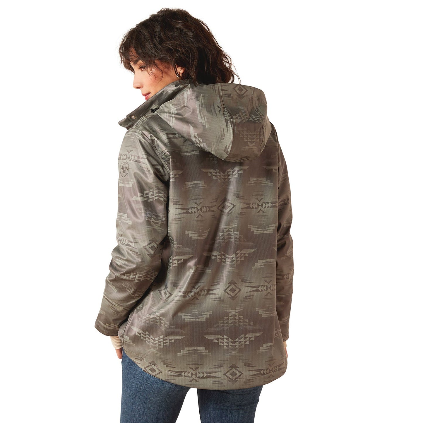 patterned rain slicker