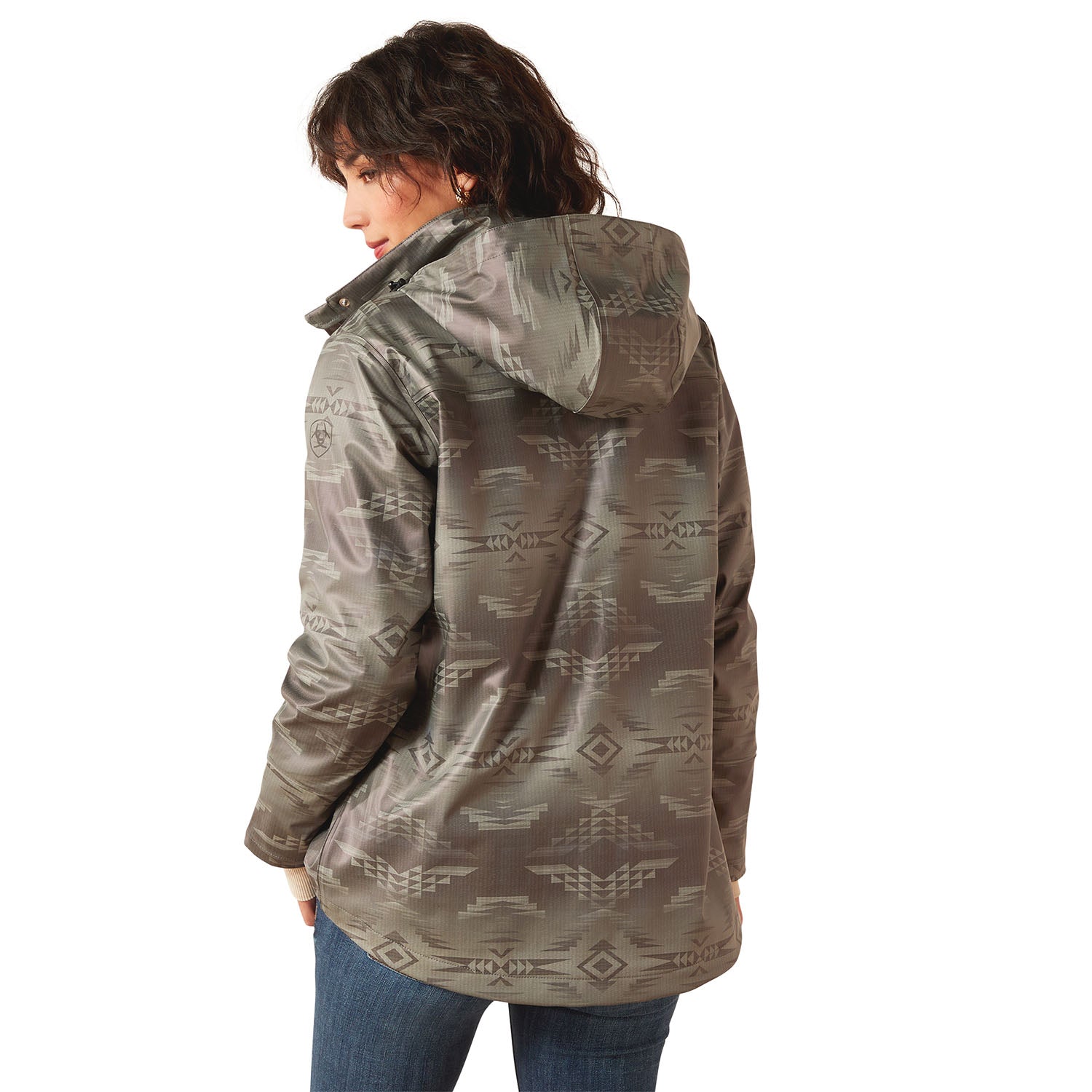 patterned rain slicker