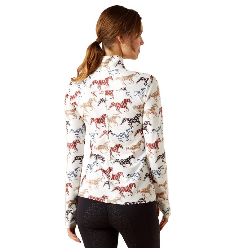 patterned long sleeve riding top