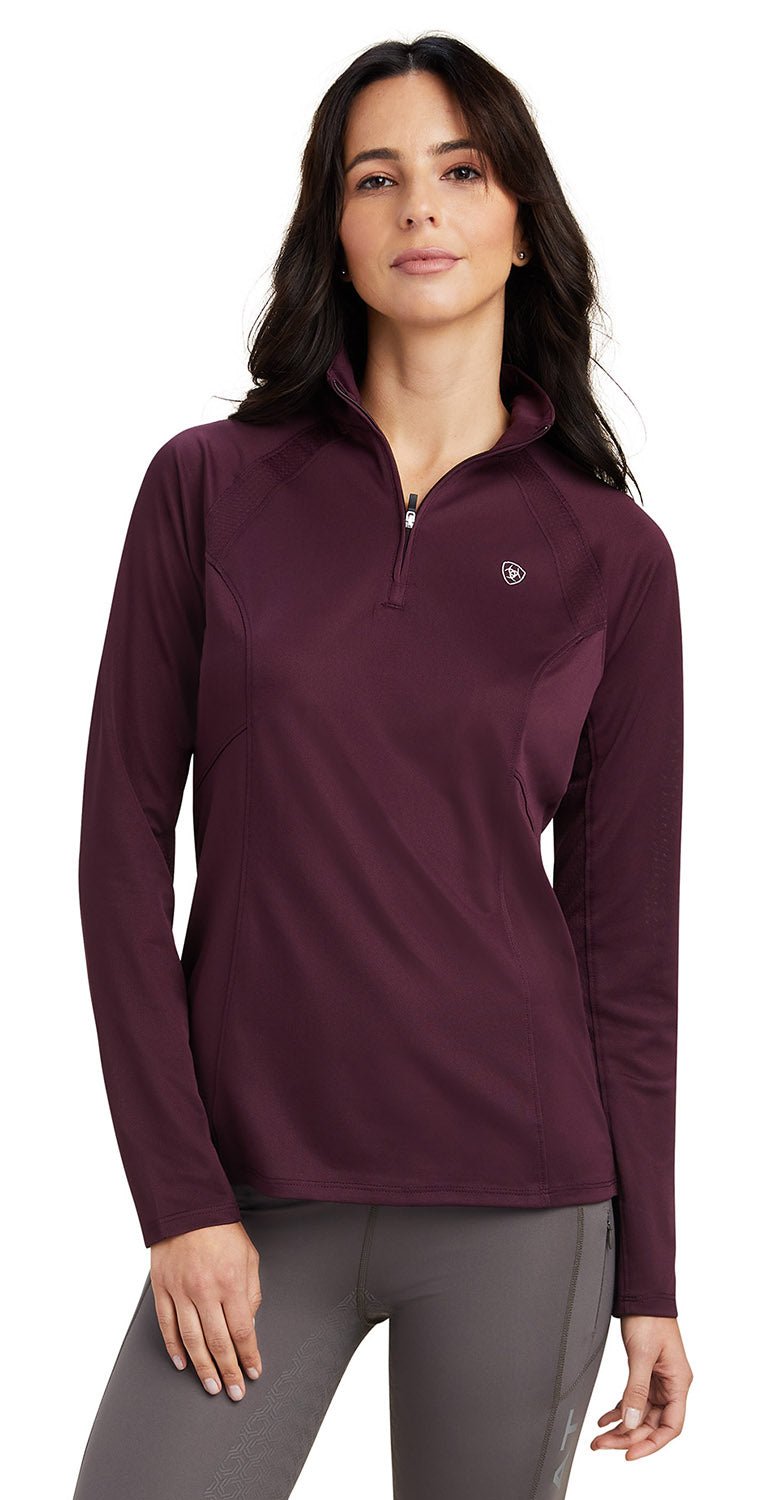 burgundy long sleeve sunshirt