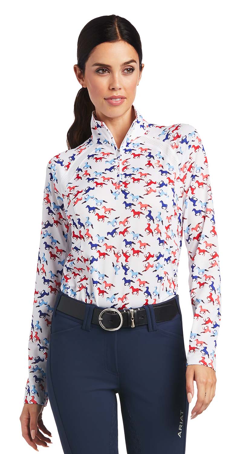 patterned long sleeve sunshirt