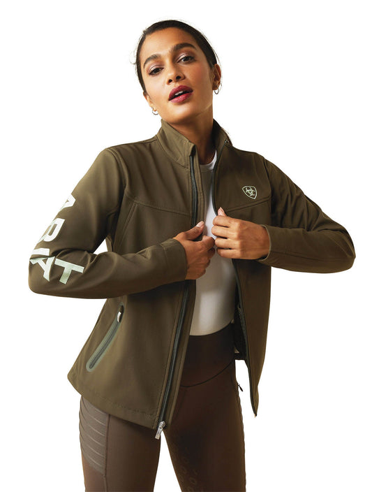olive softshell jacket