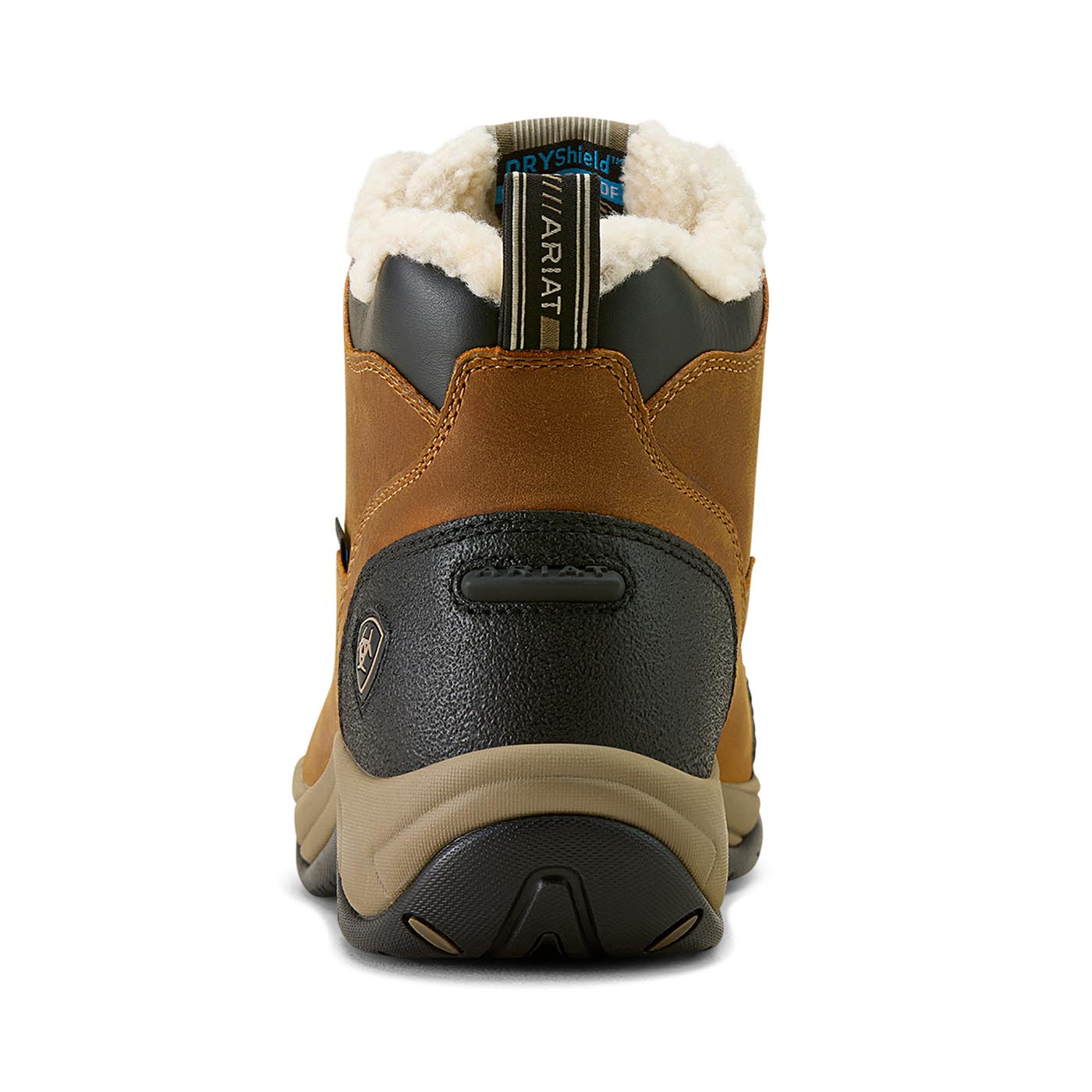 Pair of brown sherpa lined boots