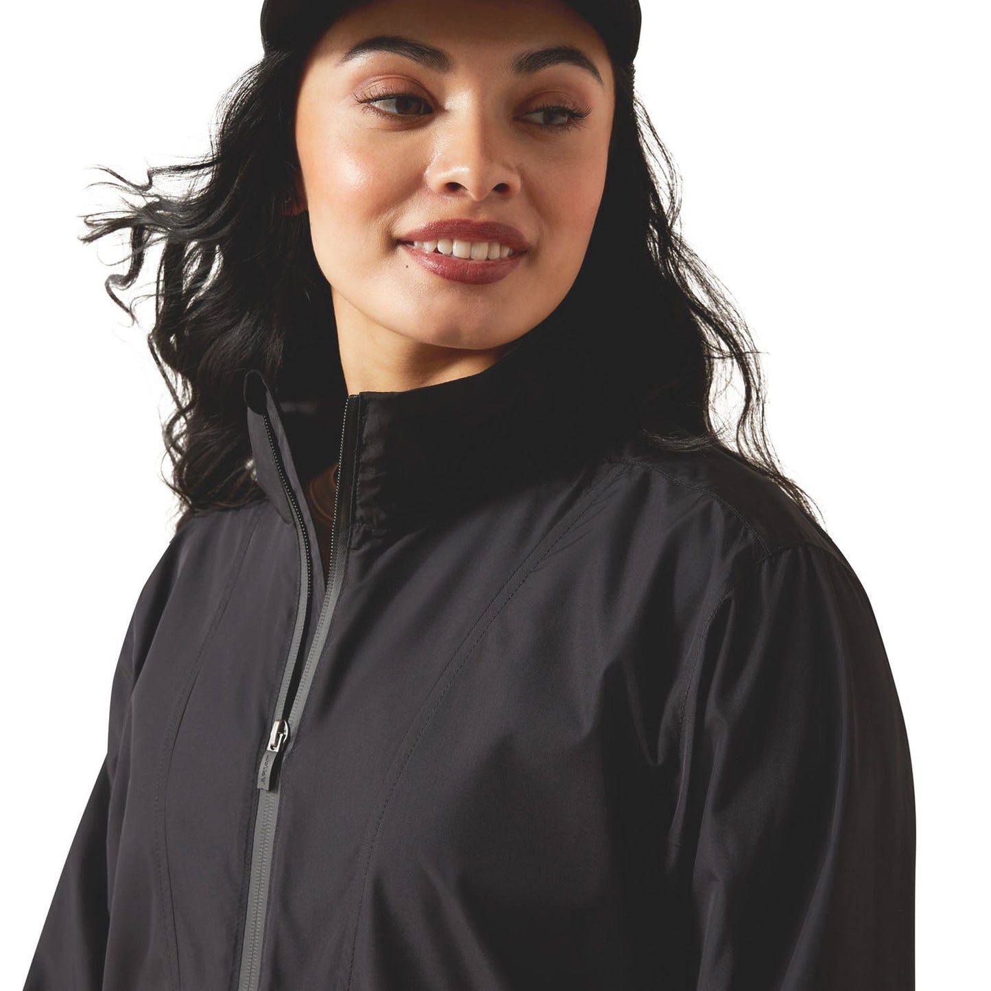 black pullover quarter zip jacket