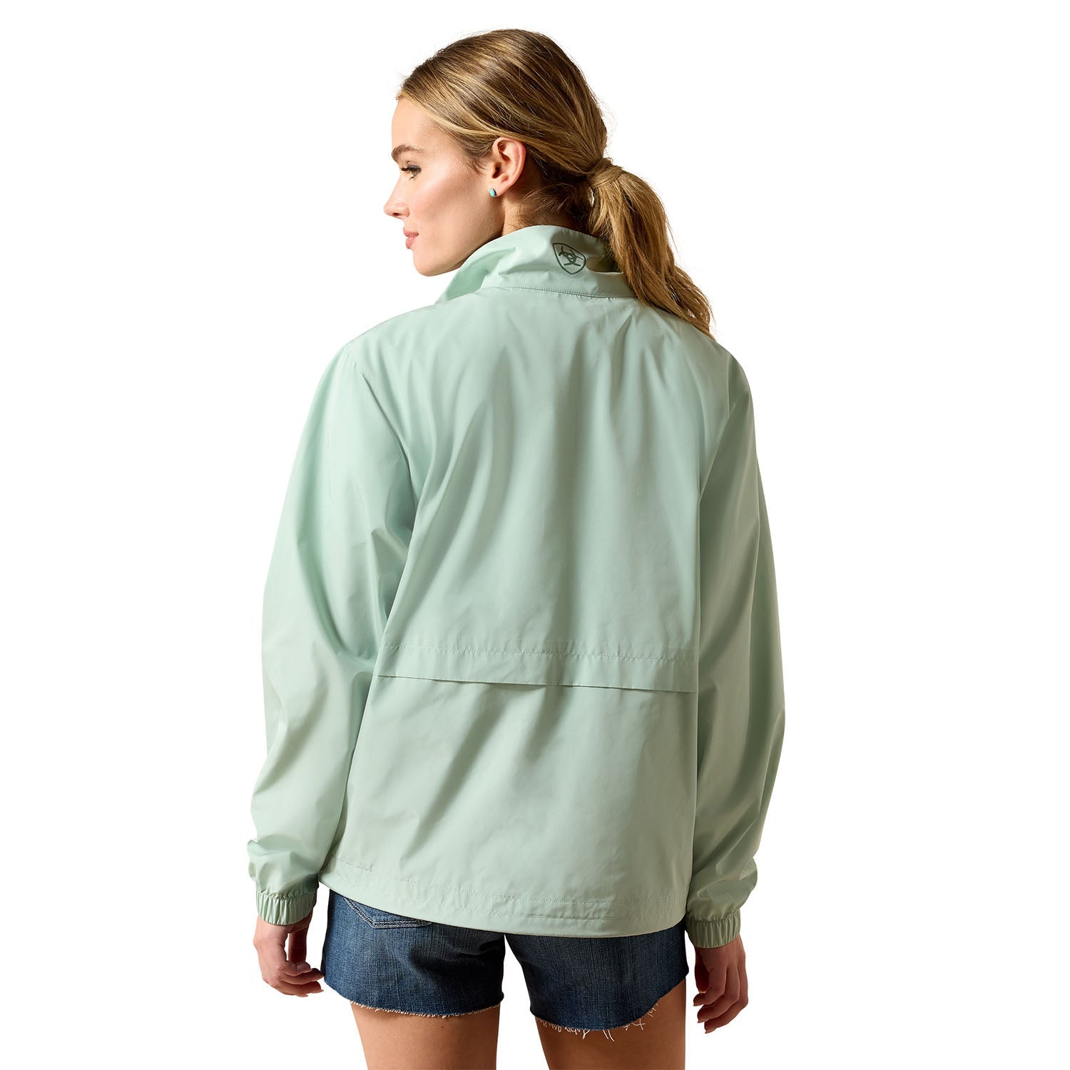 green pullover quarter zip jacket