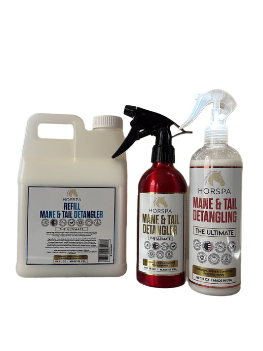HORSPA Peach & Honey Mane & Tail Detangling Spray for Horses
