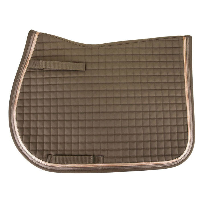 brown quilted saddle pad