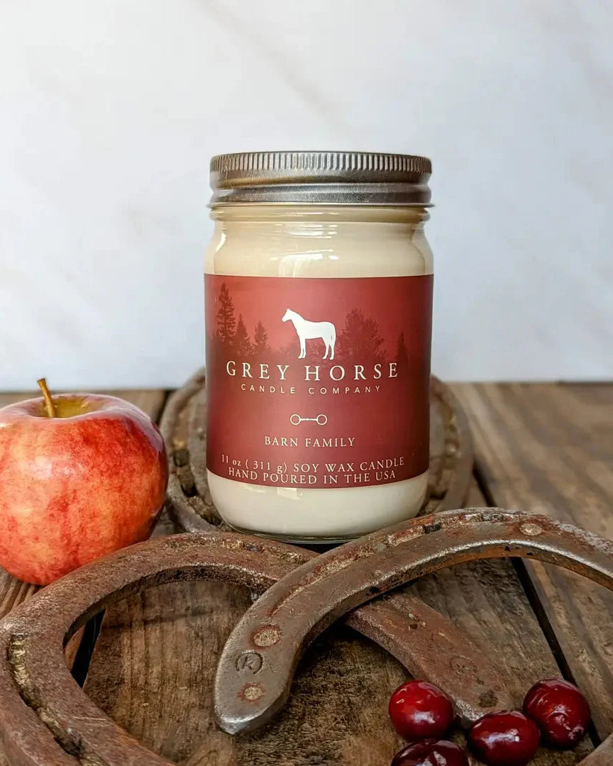 Grey Horse candle company Barn Family scent