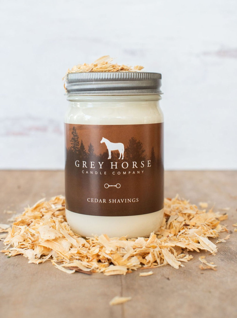 Grey horse candle co cedar shavings scent