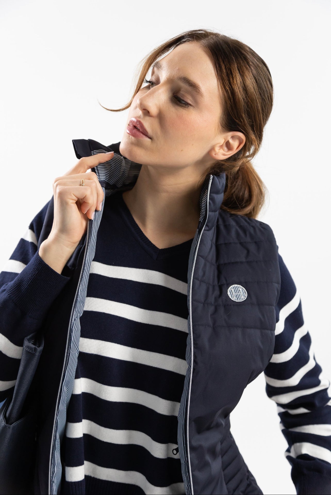 Harcour USA Balzac Womens Riding Vest Steel Blue