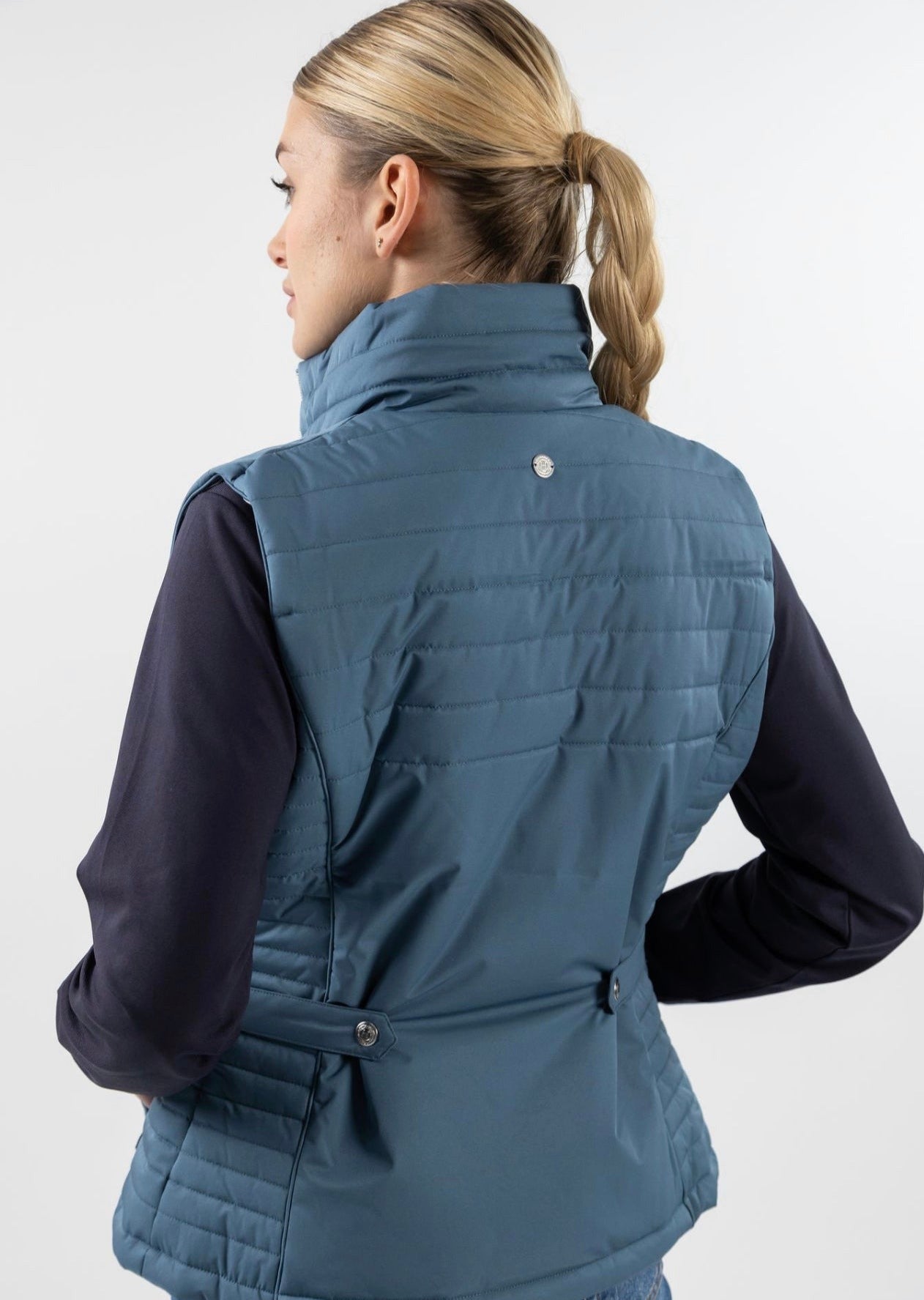 Harcour USA Balzac Womens Riding Vest Steel Blue